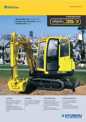 Mini-graafmachines Hyundai R 35-7
