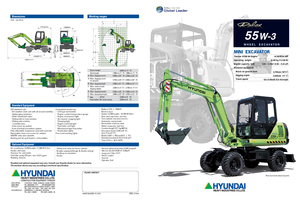 Mini-graafmachines Hyundai R 55 W-3