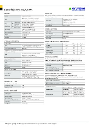 Mini-graafmachines Hyundai R60CR-9A