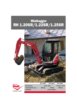 Mini-graafmachines O&K RH 1.20