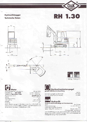Mini-graafmachines O&K RH 1.30