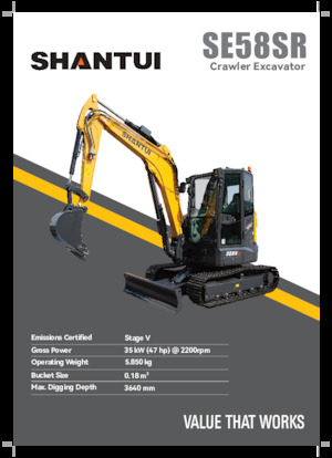 Mini-graafmachines Shantui SE58SR