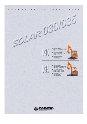 Mini-graafmachines Doosan Solar 030