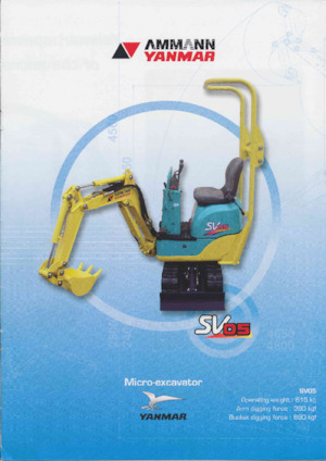Mini-graafmachines Yanmar SV 05