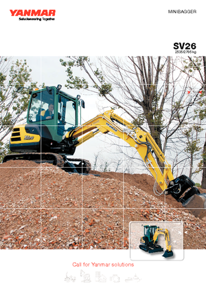 Mini-graafmachines Yanmar SV 26 CR