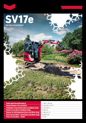 Electrische rups graafmachines Yanmar SV17e