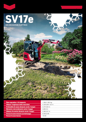 Electrische rups graafmachines Yanmar SV17e