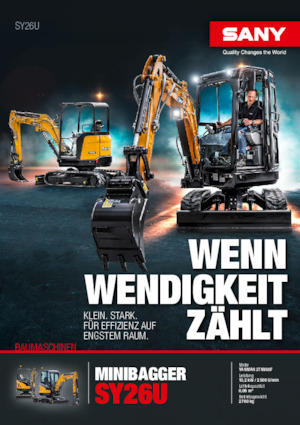 Mini-graafmachines Sany SY26U