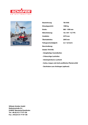 Mini-graafmachines Takeuchi TB 016 S