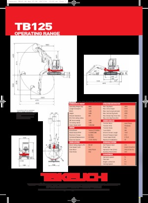 Mini-graafmachines Takeuchi TB 125