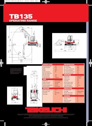Mini-graafmachines Takeuchi TB 135
