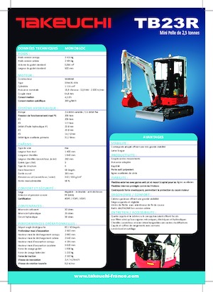 Mini-graafmachines Takeuchi TB 23 R