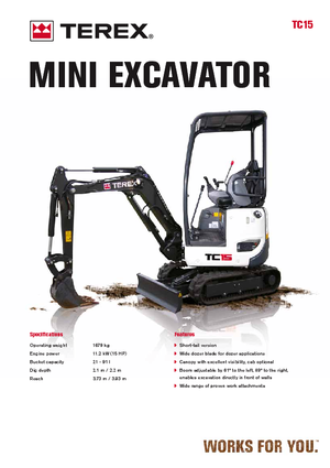 Mini-graafmachines Terex TC 15