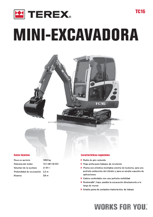 Mini-graafmachines Terex TC 16