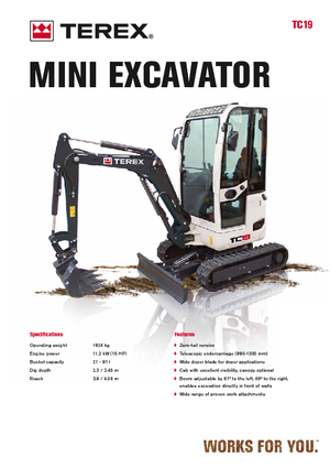 Mini-graafmachines Terex TC 19 Z