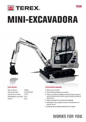 Mini-graafmachines Terex TC 20