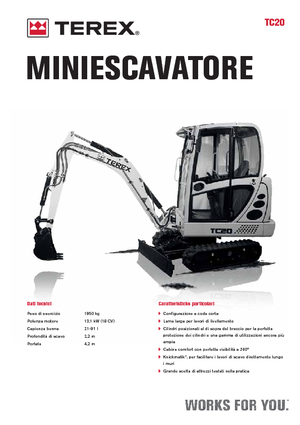 Mini-graafmachines Terex TC 20