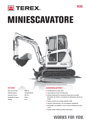 Mini-graafmachines Terex TC 25