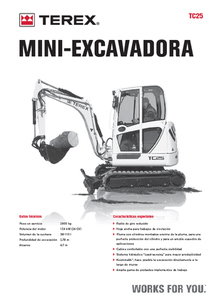 Mini-graafmachines Terex TC 25