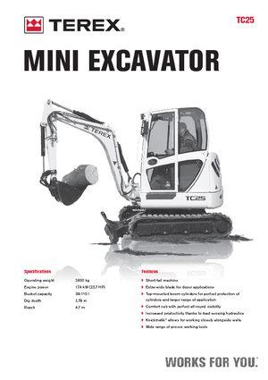 Mini-graafmachines Terex TC 25
