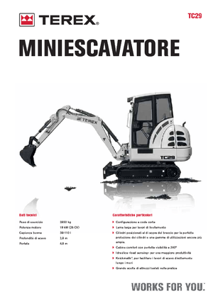 Mini-graafmachines Terex TC 29