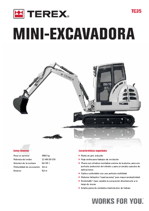 Mini-graafmachines Terex TC 35