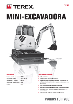 Mini-graafmachines Terex TC 37