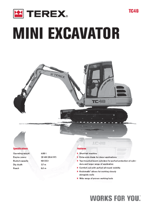 Mini-graafmachines Terex TC 48