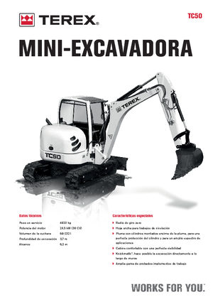 Mini-graafmachines Terex TC 50