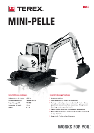 Mini-graafmachines Terex TC 50