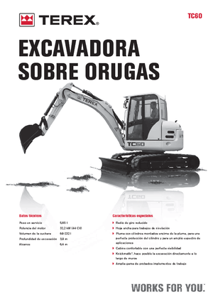 Mini-graafmachines Terex TC 60
