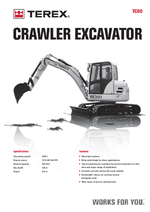 Mini-graafmachines Terex TC 60