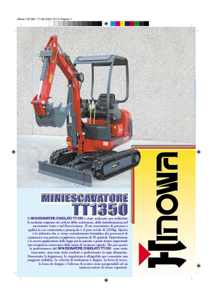 Mini-graafmachines Hinowa TT 1350