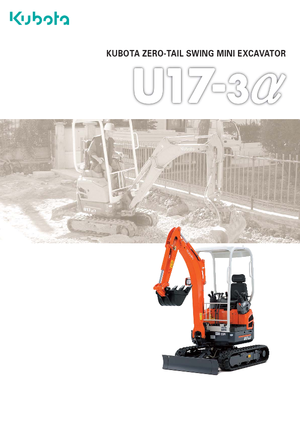 Mini-graafmachines Kubota U17-3