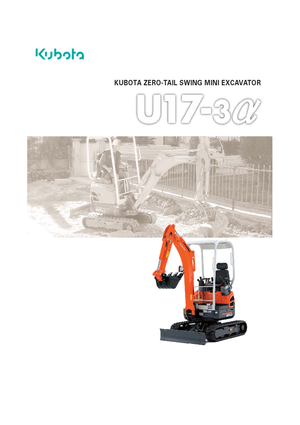 Mini-graafmachines Kubota U17-3