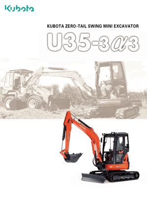 Mini-graafmachines Kubota U35-3α2