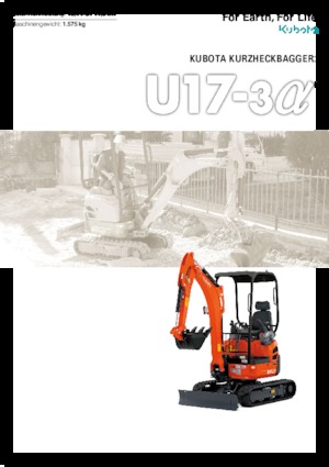 Mini-graafmachines Kubota U17-3a