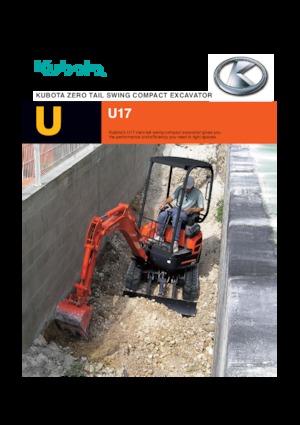 Mini-graafmachines Kubota U17