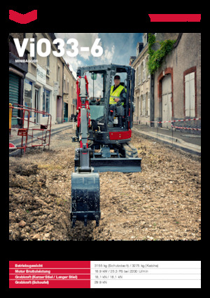 Mini-graafmachines Yanmar ViO33-6 