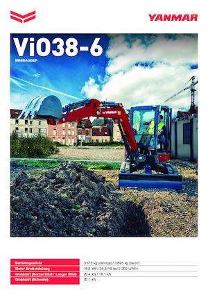 Mini-graafmachines Yanmar ViO38-6 