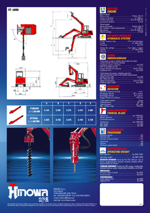 Mini-graafmachines Hinowa VT 4000