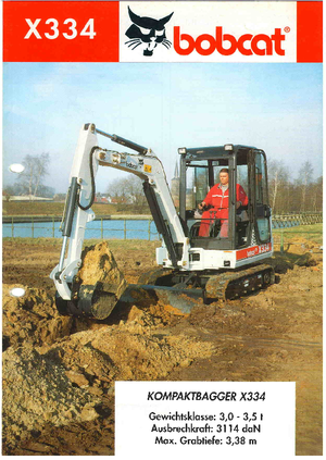 Mini-graafmachines Bobcat X 334