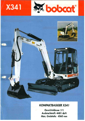 Mini-graafmachines Bobcat X 341