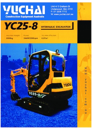 Mini-graafmachines Yuchai YC25-8
