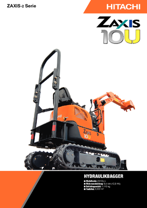 Mini-graafmachines Hitachi ZX10U-2