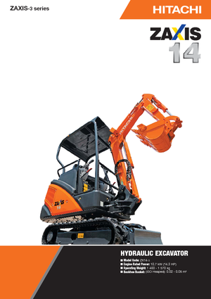 Mini-graafmachines Hitachi ZX 14-3