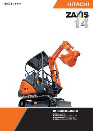 Mini-graafmachines Hitachi ZX 14-3