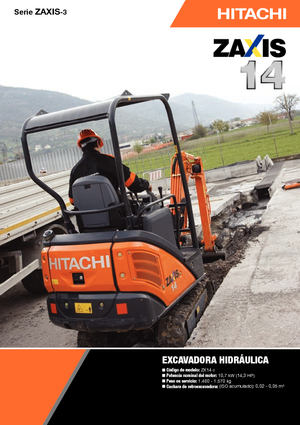 Mini-graafmachines Hitachi ZX 14-3