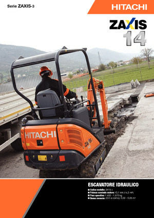 Mini-graafmachines Hitachi ZX 14-3