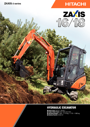 Mini-graafmachines Hitachi ZX 18-3